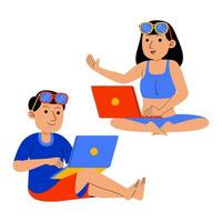 summer holiday element illustration vector