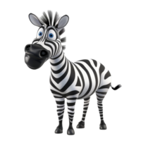 desenho animado zebra em transparente fundo png