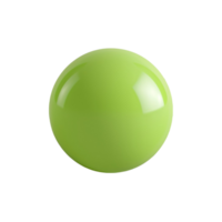 green ball on transparent background AI-Generated png