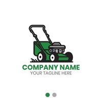 Lawn care or gardening service lawn mower logo vector