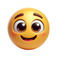 amarelo emoji com cativante grande olhos png