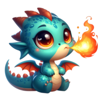 Tiny Dragon with Big Eyes and Small Wings png