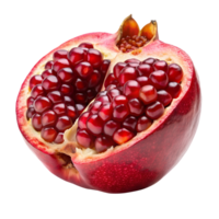 Halved Pomegranate on Transparent Background png