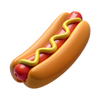 Hot Dog With Mustard and Ketchup on a Bun png