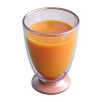 een glas van oranje sap Aan een transparant achtergrond png