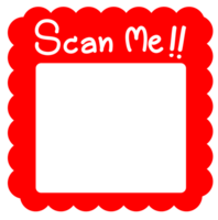Red QR code scanning pattern png