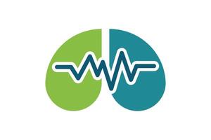 lungs healty design with simple concept vector