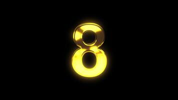 top tien countdown glinsterende goud helder getallen van 10 naar 0 seconden video