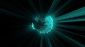 Blue particle Earth video