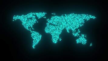 Digital world map video