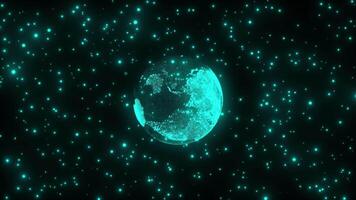 Blue particle Earth video