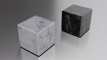 Black and white marbles boxes video