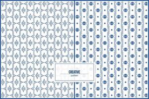 creative pattern of abstract shape with multiple blue ornaments vector