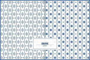 creative pattern of abstract shape with multiple blue ornaments vector