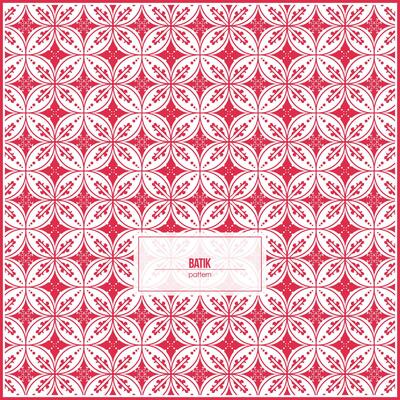creative batik pattern with general shape with red dominant colors