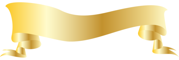 gold ribbon banner transparent background png