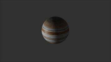 Planet Jupiter on a gray background video