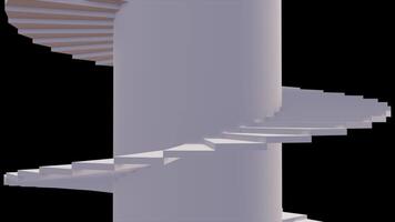 3d render spiral staircase video
