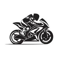 Motorcycle racing logo design, template, art isolated on white background vector