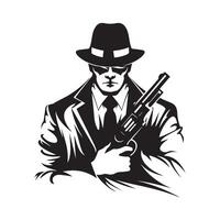 Mafia Boss Image Design, logo Art, Icons, and Graphics vector