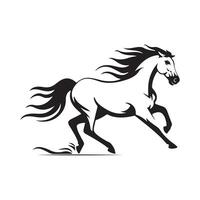 Running horse logo template isolated on white design Image vector