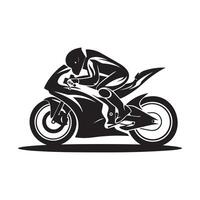 Motorcycle racing logo design, template, art isolated on white background vector