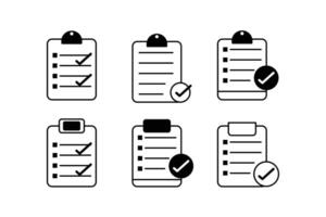 Comprehensive paper checklist Set of Icons Templates for Efficient Planning vector