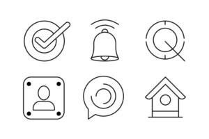 Mobile App Essentials Set Icon Templates for User Interfaces vector