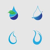 agua soltar conjunto logo modelo ilustración diseño vector