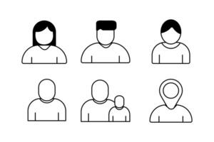 Diverse User Profile Set Icon Templates for Social Networking vector