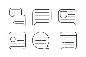 Information and Document Set Icon Templates for Messaging Apps vector