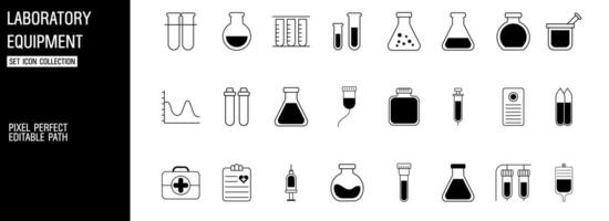 Emergency Medical Kits and Equipment Icon Set for Healthcare vector