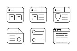 Information and Document Set Icon Templates for Messaging Apps vector