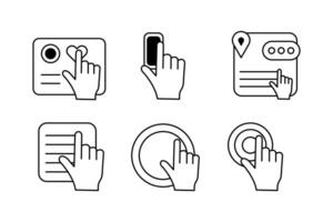 Information and Document Set Icon Templates for Messaging Apps vector