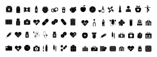 Medical and Healthcare Icons Set Professional Symbols design vector