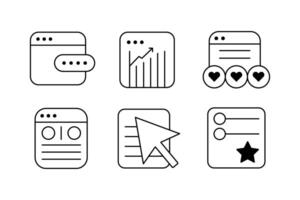 Information and Document Set Icon Templates for Messaging Apps vector