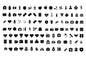 Medical and Healthcare Icons Set Professional Symbols design vector