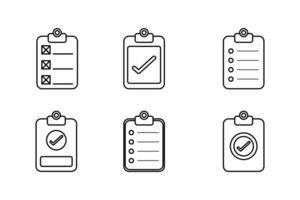 Comprehensive paper checklist Set of Icons Templates for Efficient Planning vector