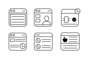 Information and Document Set Icon Templates for Messaging Apps vector