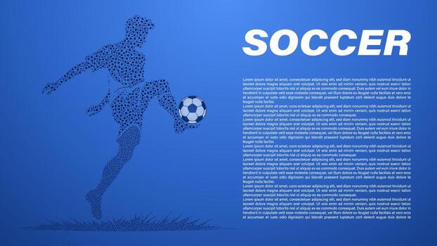 A soccer player in action concept abstract background, illustration vector