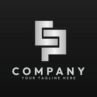 Logo template of letter C and P vector