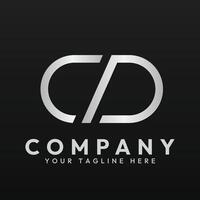 Logo template of letter C and D vector