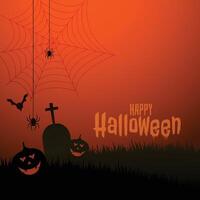 happy halloween scary theme festival background design vector