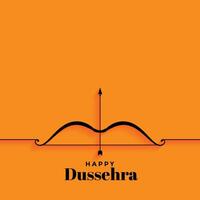 elegant happy dussehra yellow background with bow and arrow vector