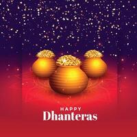 hindú festival de contento Dhanteras brillar antecedentes vector