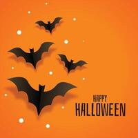 origami paper bats background for happy halloween vector