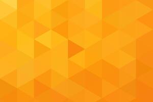 Gradient ORANGE background on triangle pattern. Geometric abstract pixel background. vector