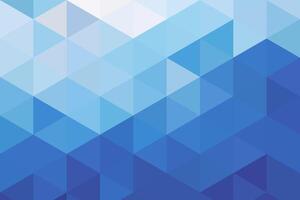 Gradient blue background on triangle pattern. Geometric abstract pixel background. vector