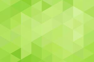Gradient green background on triangle pattern. Geometric abstract pixel background. vector