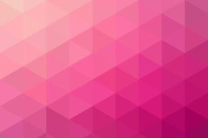 Gradient pink magenta background on triangle pattern. Geometric abstract pixel background. vector